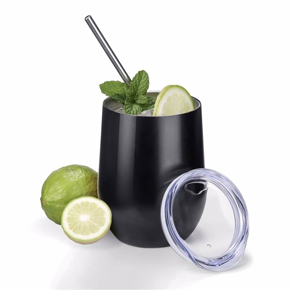 12 oz Wine Tumbler with Lid MultiColors - Picture 5 of 8